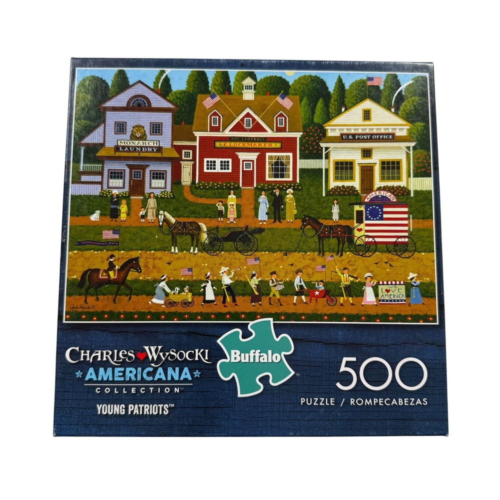 Buffalo Charles Wysocki Americana Young Patriots 500 Piece Puzzle UNCOUNTED